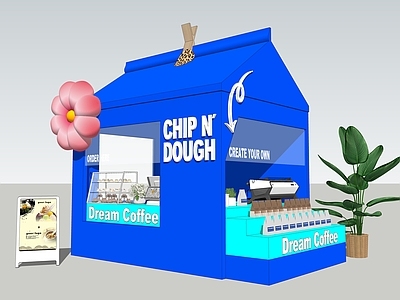 其他商展器材 牛奶盒甜品屋 多巴胺摊位 售卖亭 商业外摆 创意摊位