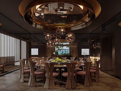 现代包厢 豪华餐厅包厢水吧