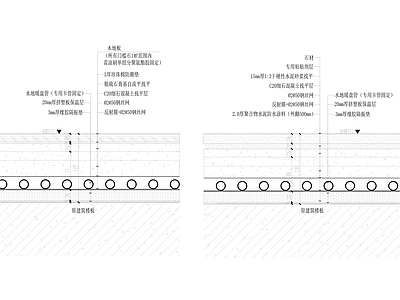 地面综合节点 地暖构造示意 地暖节点图 石材地面地暖节点 木地板地暖节点 施工图
