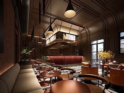 现代美式酒吧 酒吧 吧台 水吧