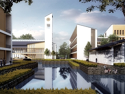 现代新中式学校建筑 学校