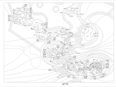 中央绿化带景观 花境 施工图