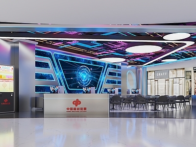 现代其他娱乐空间 网咖公共区域
