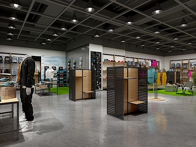 现代服装店 服装店 品牌服装 连锁服装 服装货架