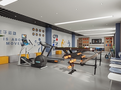 现代健身房 健身房 乒乓球室 活动室 活动中心