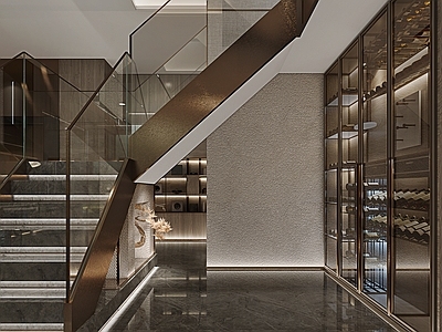 新中式酒窖 地下室酒柜