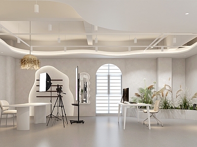 奶油现代直播间 奶油风饰品直播间