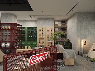 现代极简其他商业空间 现代露营店 露营店 露营用品店 户外用品 户外用品店