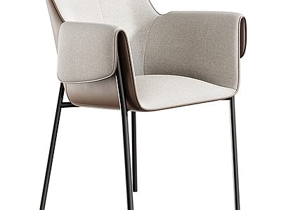 现代其他椅子 现代单椅 Minotti 餐椅