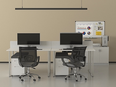 现代办公桌椅 员工工位 吊灯 休闲桌椅 现代办公桌椅