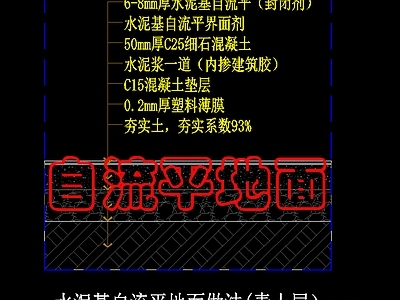 地坪漆 水泥基自流平地面 施工图