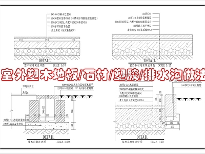 景观节点 景观地面节点图 施工图