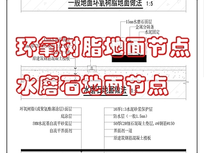 地坪漆 水磨石环氧地坪 施工图