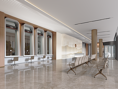 现代银行 银行大厅