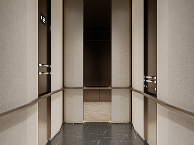 现代电梯间 酒店电梯间 办公电梯间 电梯内部 电梯轿厢