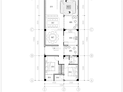 现代别墅建筑 三层独栋别墅平面 自建房平面 占地面积131平 建筑面积322平 三层别墅 施工图