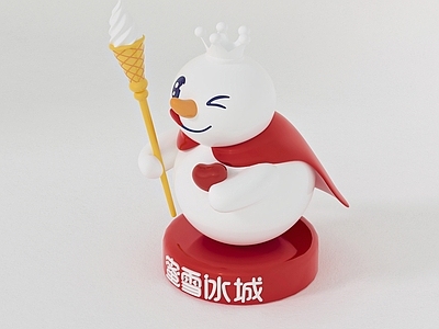 现代雕塑摆件 雪王 IP形象 蜜雪冰城