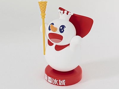 现代雕塑摆件 雪王 蜜雪冰城 IP形象