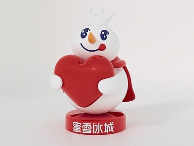 现代雕塑摆件 雪王 蜜雪冰城 IP形象