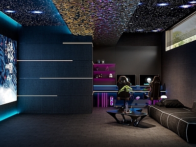 现代意式影音室 地下室 影音室 娱乐室