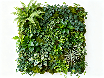现代绿植墙 垂直绿化墙 植物墙 绿植背景墙 仿真植物 装饰墙面