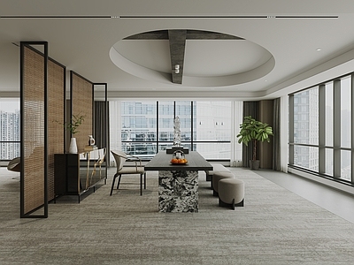 现代其他办公空间 品茶区 喝茶区 茶歇区 茶室 董事长品茶区