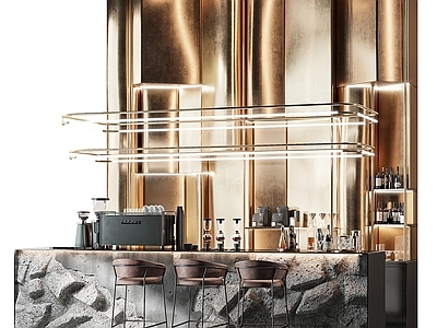 现代咖啡厅 现代咖啡厅吧台 咖啡厅收银台 咖啡桌 咖啡设备