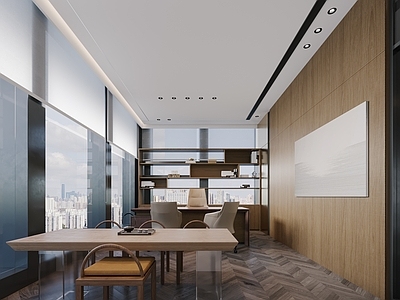 现代新中式接待室 经理办公室 茶室 接待室