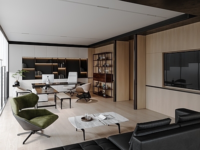 现代董事长办公室 董事长办公室 经理办公室 办公室 经理室