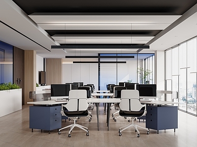 现代办公区 办公室 办公区 办公大厅