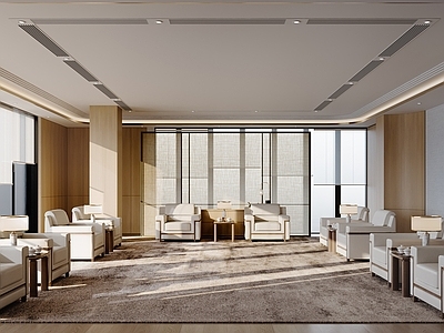 现代新中式接待室 接待室 会议室