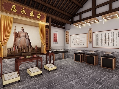新中式中式古建筑 祠堂 寺庙 庙宇 祭拜 文化展厅