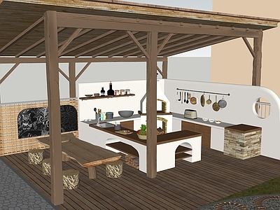 现代教育校园景观 幼儿园户外厨房 过家家 户外餐饮操作台 户外课堂 儿童户外生活馆