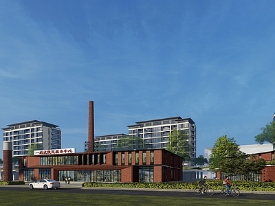 现代简约小区建筑 底层架空住宅设计