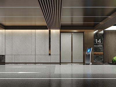 现代室内停车场 地下停车场
