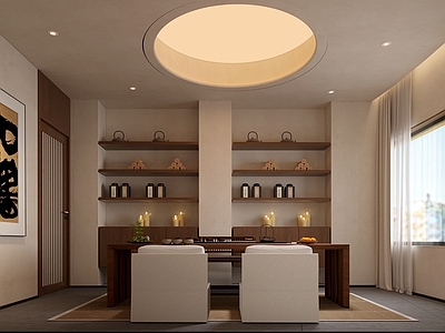 中古侘寂茶餐厅 茶室 茶桌 烛台