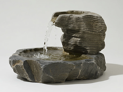 新中式侘寂其他景观小品 跌水 景石 流水 小品 禅意