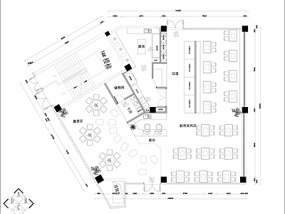 工业侘寂烧烤店 网红烧烤 施工图