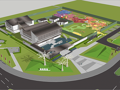 现代新中式儿童游乐空间 房地产示范区 儿童活动区 示范区建筑 示范区景观 儿童游乐设施