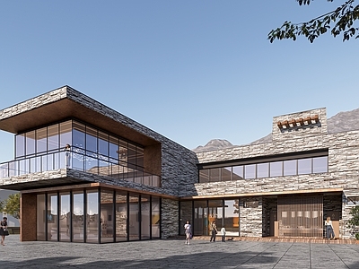 现代其他公共建筑 服务区 藏式
