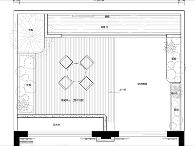 现代新中式庭院 别墅庭院景观 私家庭院 40平禅意庭院 施工图
