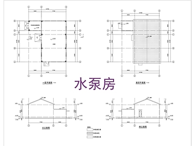 现代其他建筑 现代水泵房 住宅设备用房 施工图