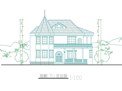 现代新中式别墅建筑 农村别墅 二层别墅 自建房 独栋别墅 小别墅 施工图