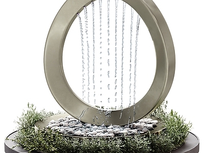 现代其他景观小品 现代水景喷泉 雕塑