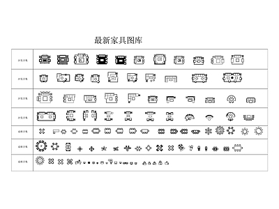现代简约家具图库 现代综合家具图库 施工图