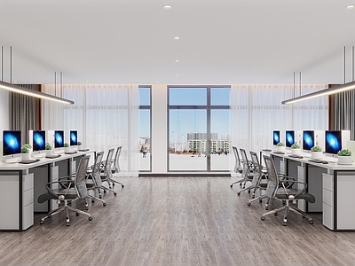 现代经理办公室 现代经理室 现代老板室 现代公共办公区