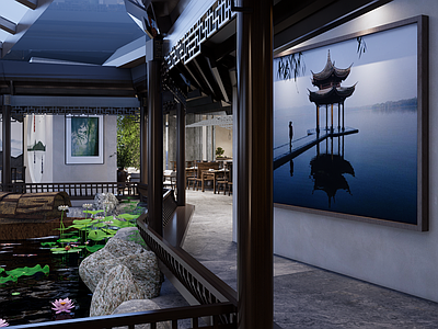 新中式禅意中餐厅 新中式餐厅 西湖餐厅