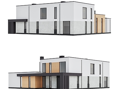 现代简约办公楼 户外建筑 办公建筑 商业建筑 乡村自建房 自建别墅