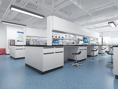 现代实验室 实验室 实验室家具 通风柜 仪器设备 LED吊灯