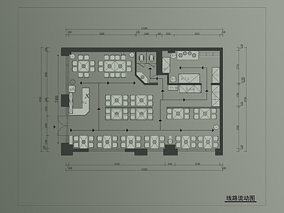 现代工业火锅店 现代工业风 火锅平立面图 施工图